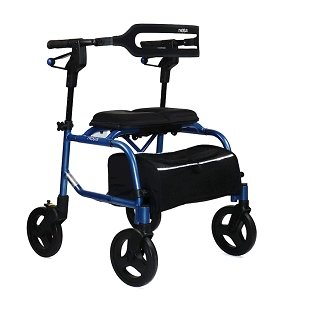 Drive Medical Four Wheel Rollator Rolling Walker with Fold Up Removable  Back Support, Blue in the Walkers, Wheelchairs & Rollators department at  Lowes.com