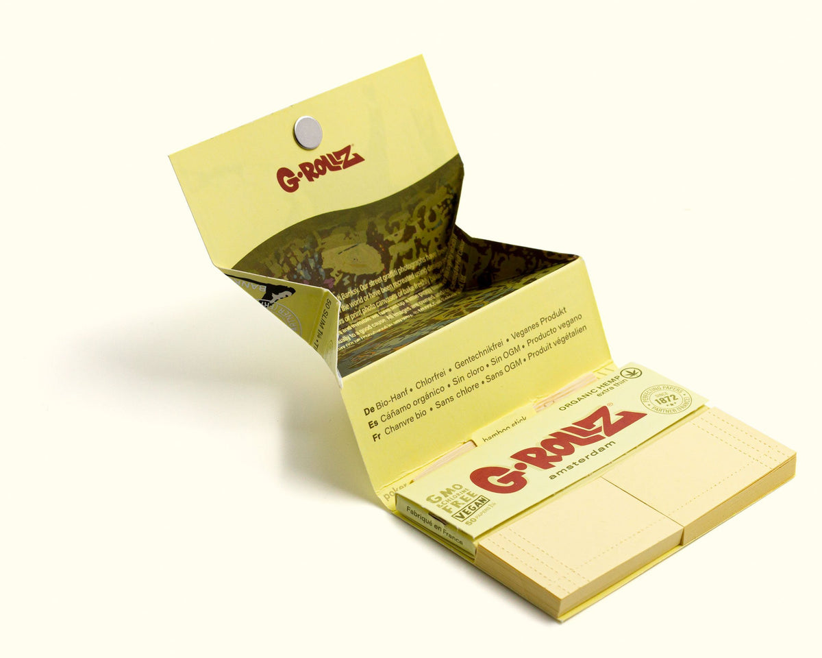 3 Booklets Moon Unbleached Rolling Papers King Size Cone Papers with Cone Tips 
