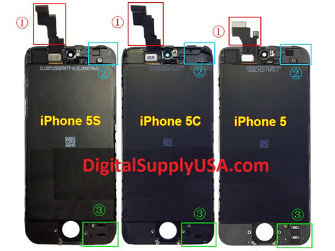 Difference between iPhone 5 iPhone 5C and iPhone 5S LCD Screen_large