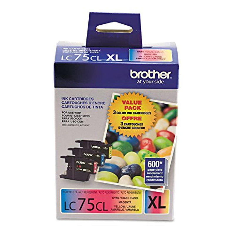 Brother Genuine High Yield Color Ink Cartridge, LC753PKS, Replacement 3 Pack Color Ink, Includes 1 Cartridge Each of Cyan, Magenta & Yellow, Page Yield Up To 600 Pages/Cartridge, LC753PKS-Back to results-Digital Supply USA-Digital Supply USA