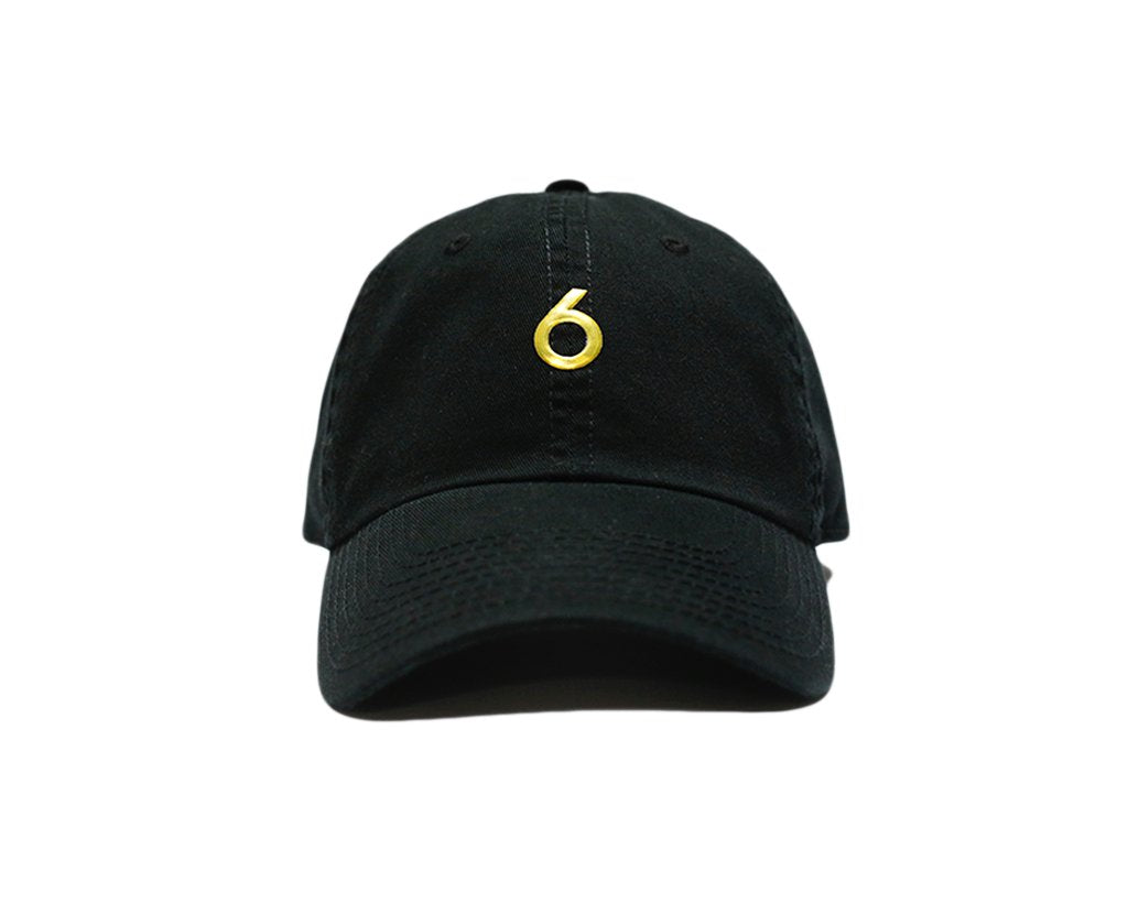 Classic 6 Cap (Black/Gold)