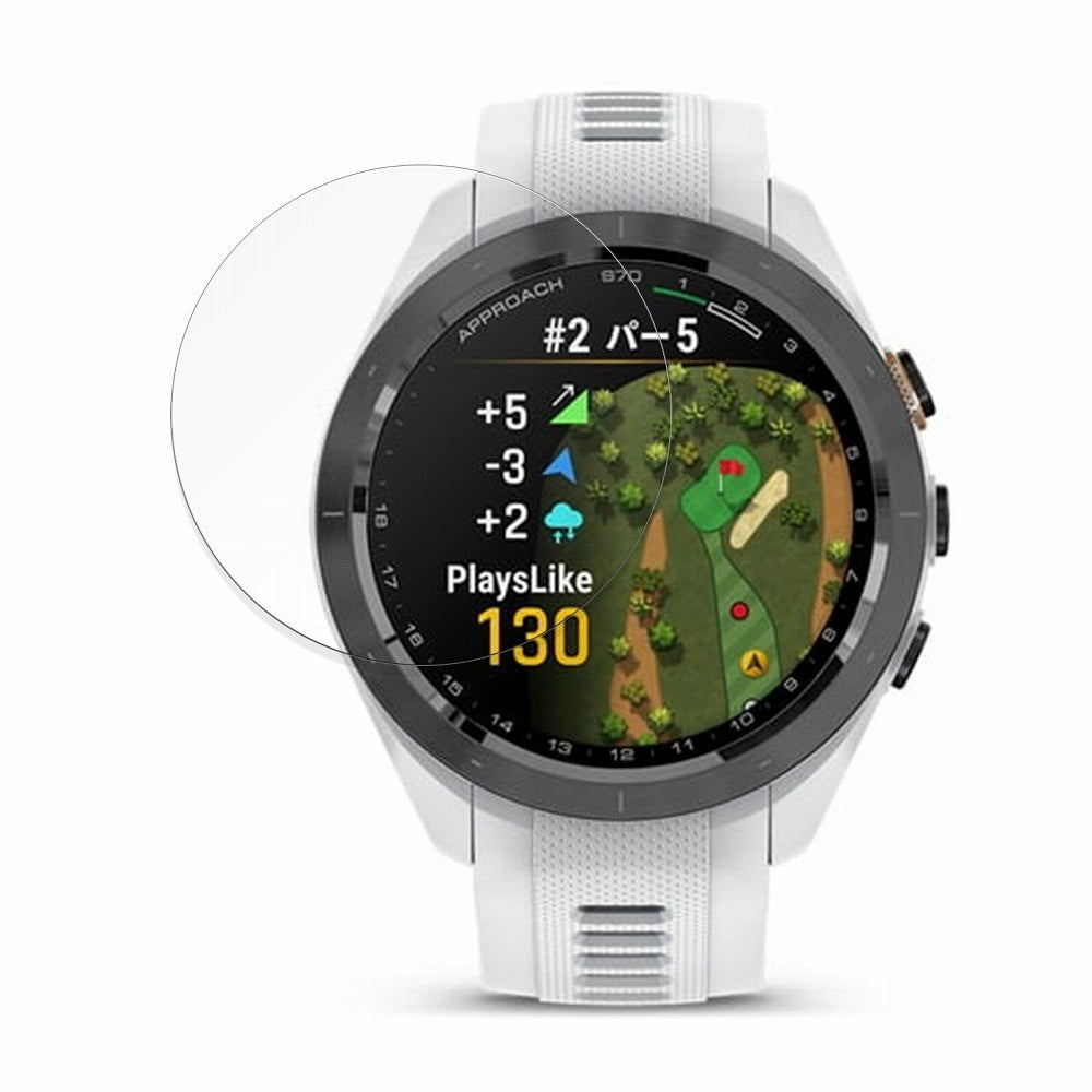 独特の素材 GARMIN Approach S42 S40 PET製フィルムなのに強化ガラス