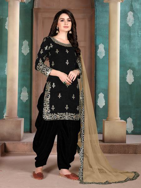 patiyala dress black