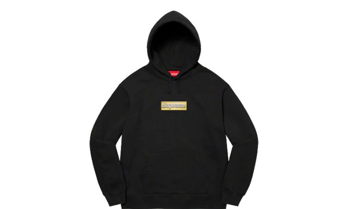 Supreme Bling Box Logo Hooded Sweatshirt Black