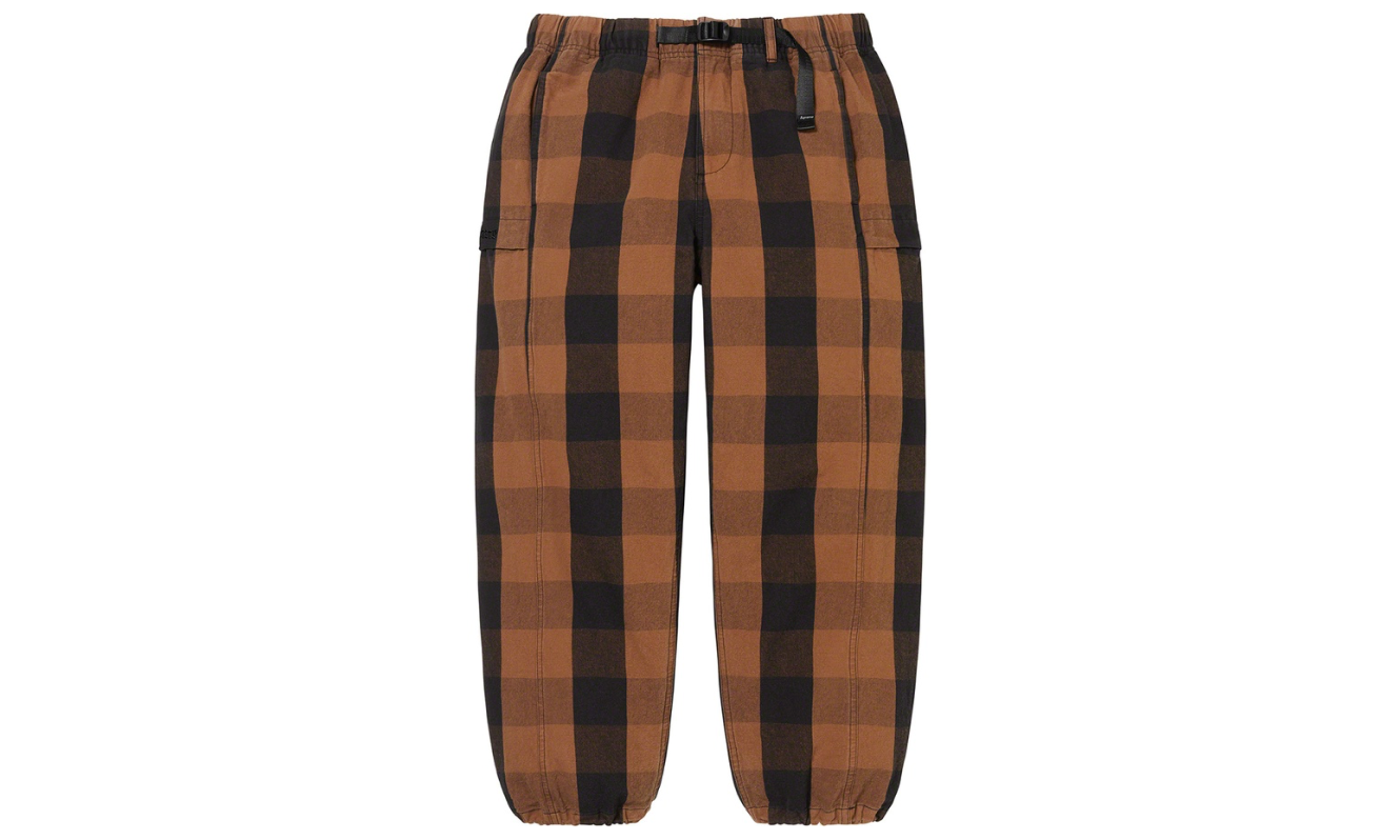 きれい Supreme Belted Trail Pant Brown Plaid | southbayplanning.com