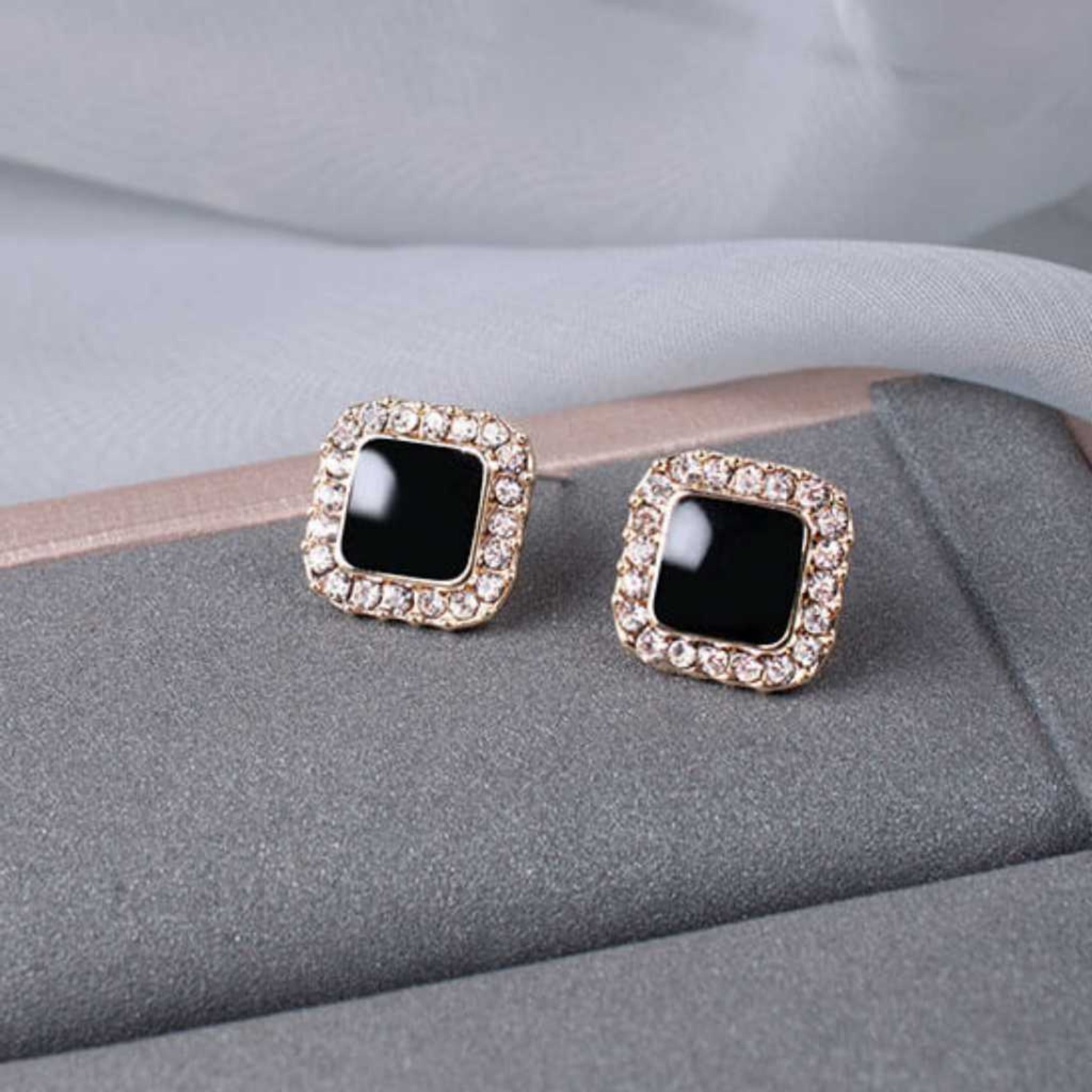 GIVENCHY G SQUARE EARRING BLACK-