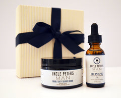 Holiday gift pack face skincare for men.