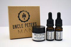 The TRI-IT sampler travel size pack. Face & Beard Oil with invigorating Face scrub