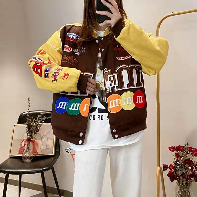 Printed Long Sleeve Racing Jacket