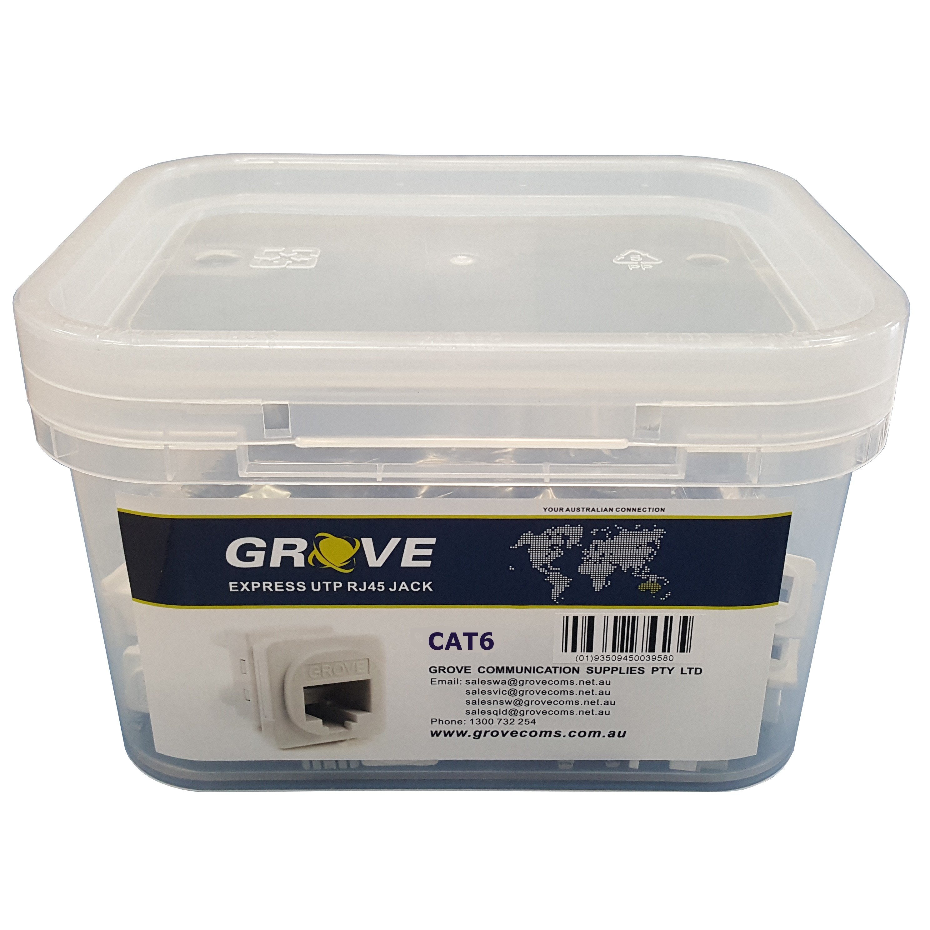 Jacks Cat6 White (Tub of 100)
