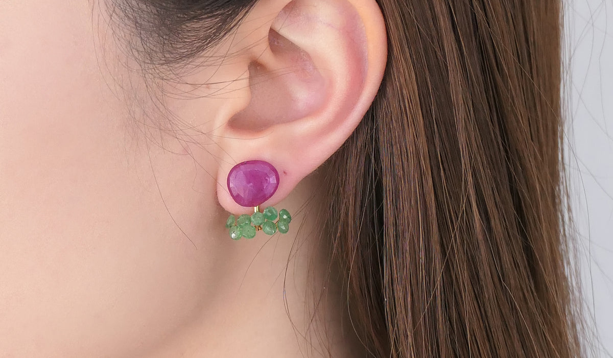 bohem fairy earrings ピアス サンゴ-