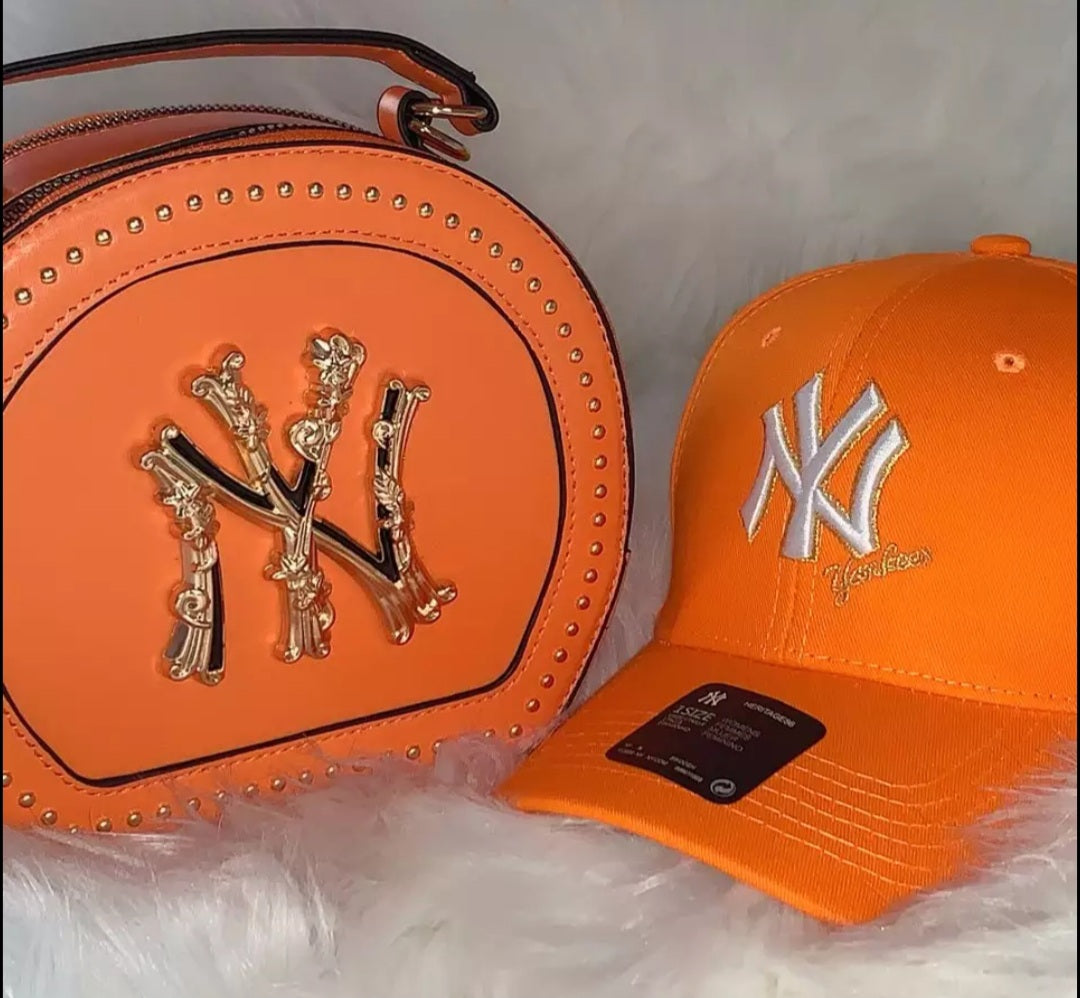 ny purse and hat set