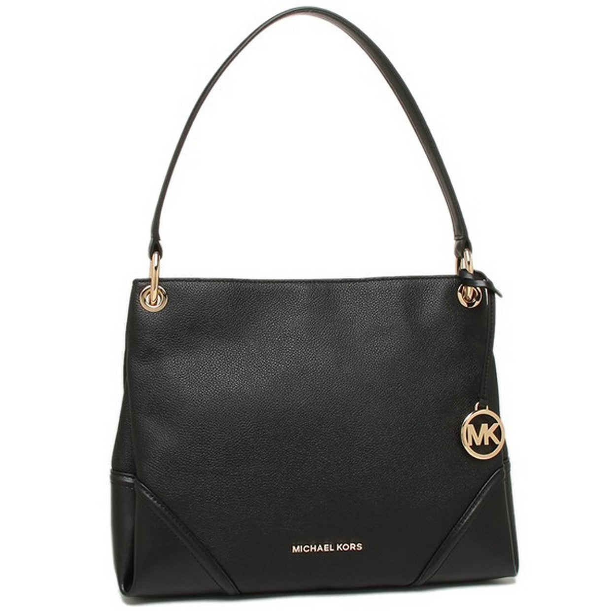 black and silver michael kors tote