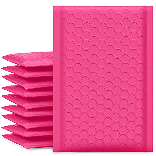 QTY 100 #000 4" x 7" PINK Color Poly Bubble Mailers Self Seal Padded Envelopes 