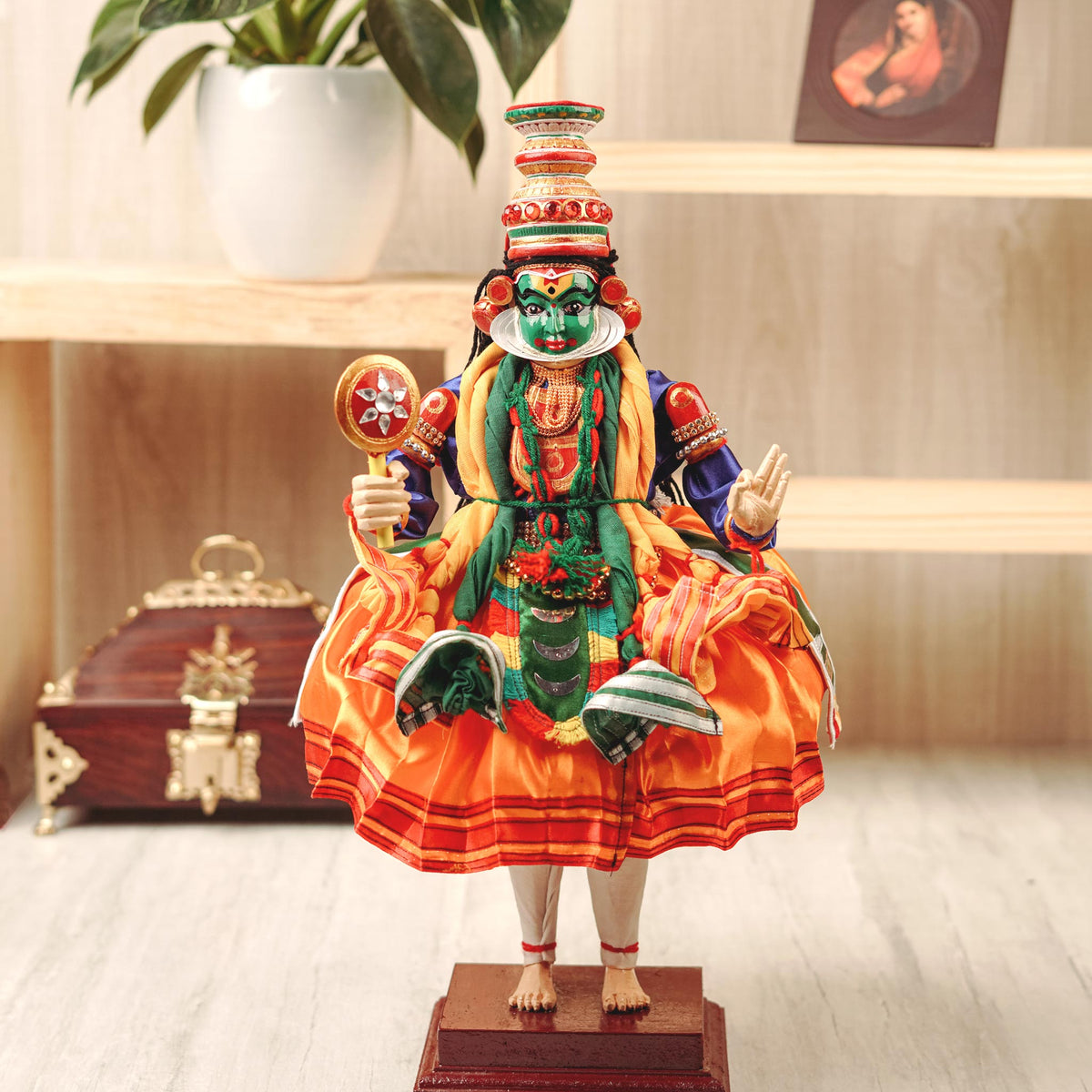 Kathakali Figurine (Krishna) | Kerala Handicraft Doll– CultureShoppe