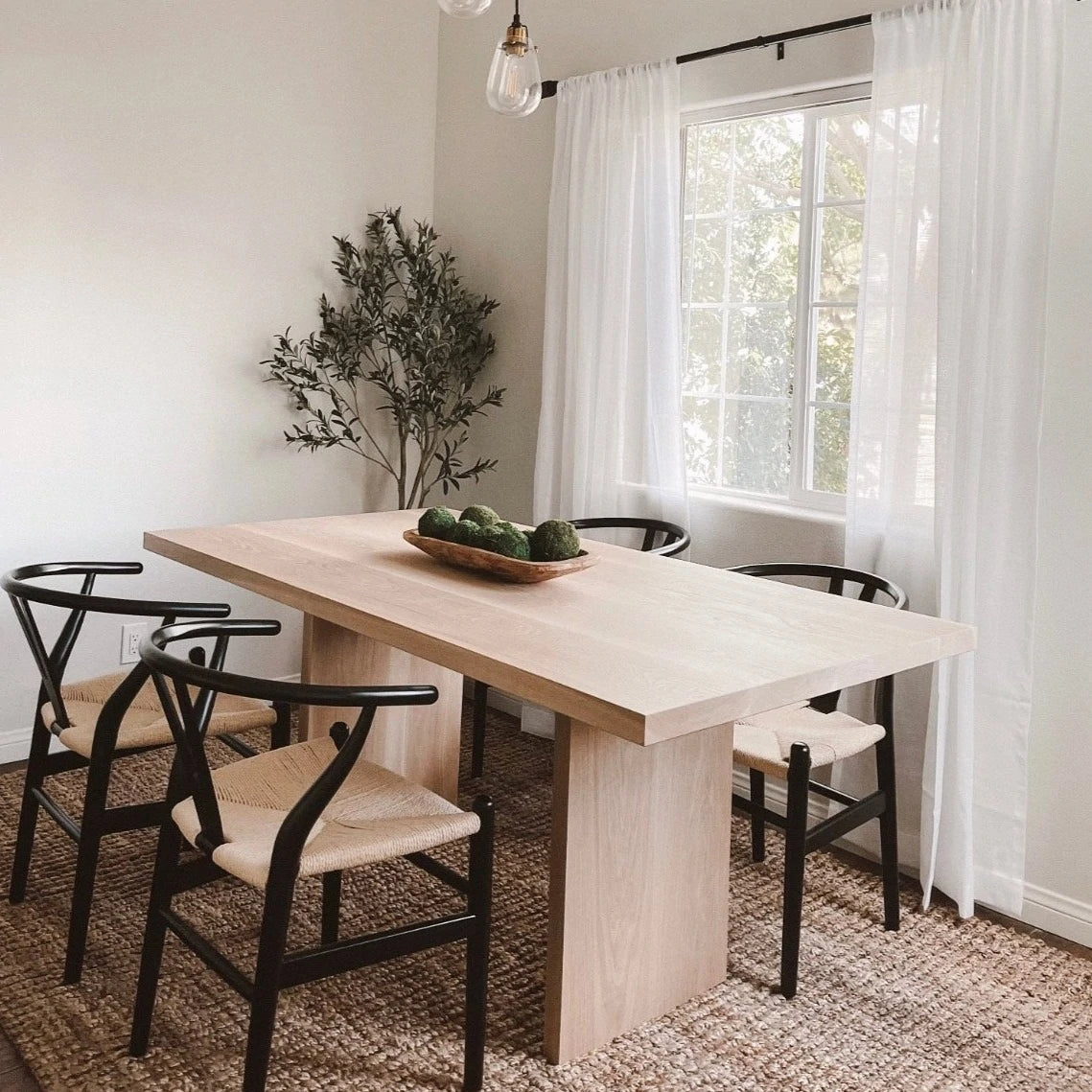 Minimalist Dining Table White Oak