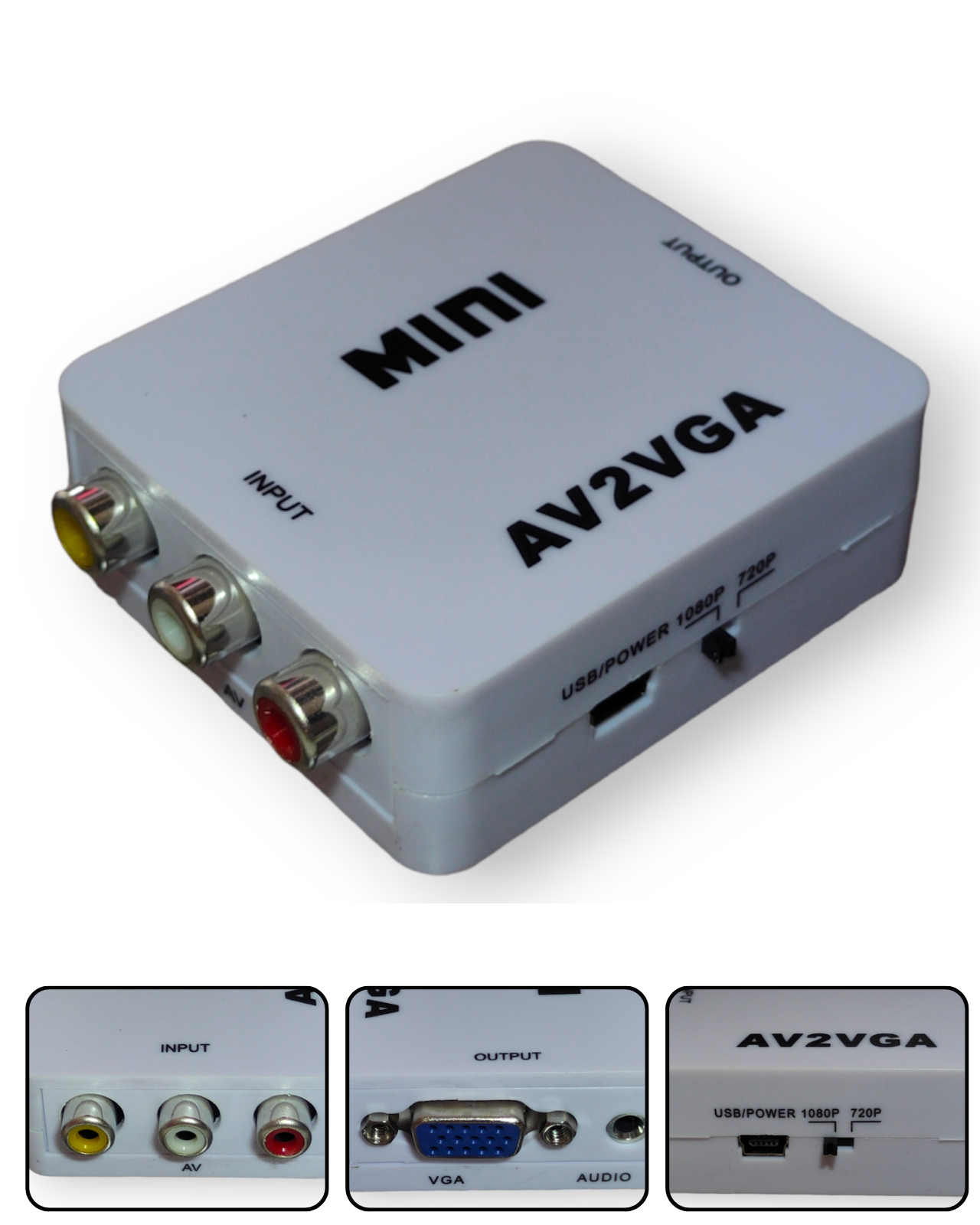 Demostrar Variedad Pavimentación Convertidor de audio y video RCA a VGA AV2VGA – Electronica Aragon