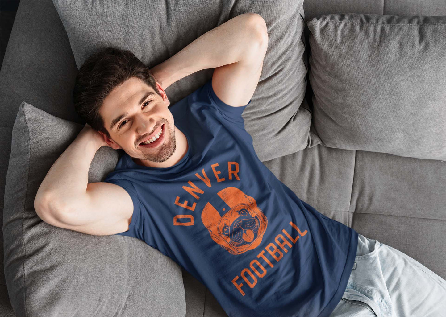 Denver Football Pug T-Shirt