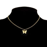 Collar de Mariposas de Plata y baño en Oro