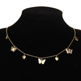 Collar de Mariposas de Plata y baño en Oro