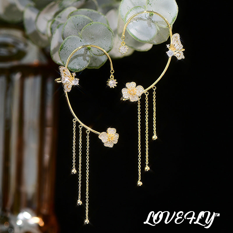 Aros Elegantes De Flor De Mariposa - LOVE FLY™