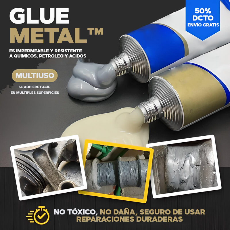 Super pegamento reparador de superficies y metales - GlueMetal™