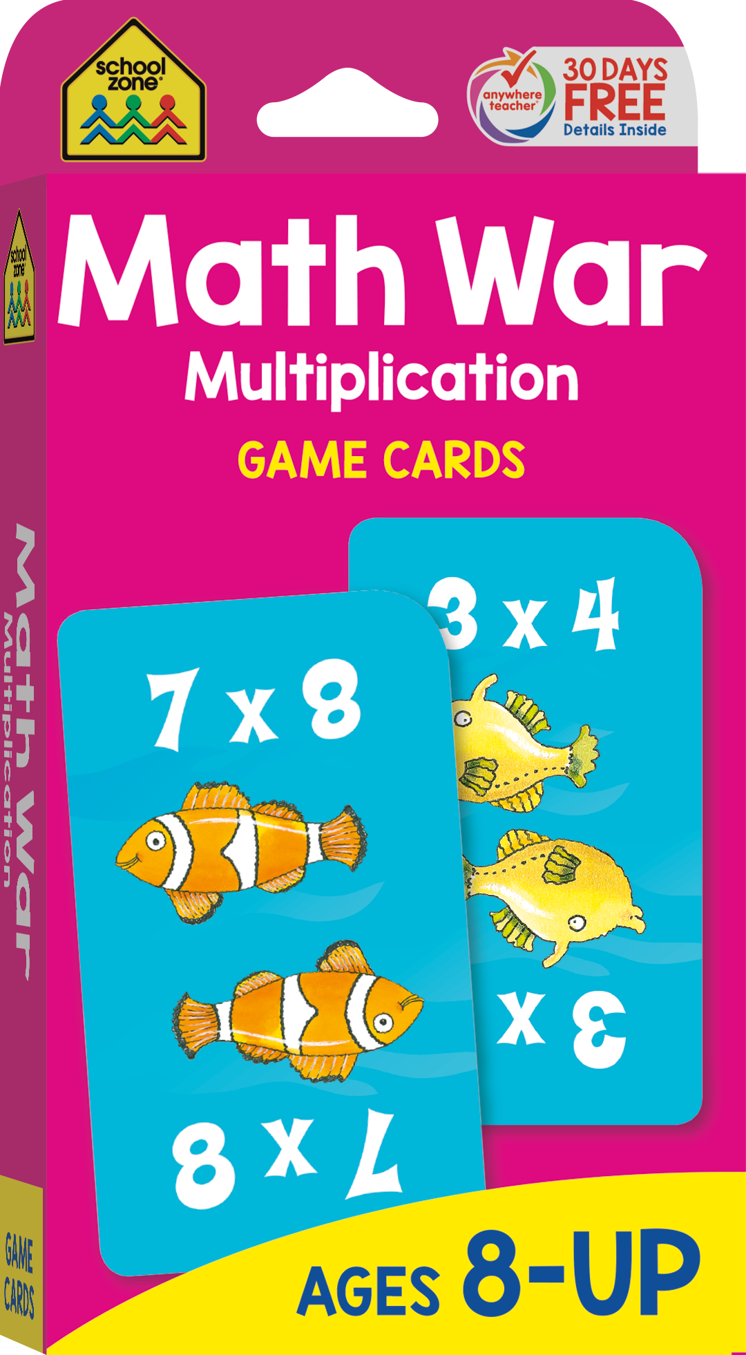 Onaangenaam vasteland argument Math War Multiplication Game Cards – School Zone Publishing Company