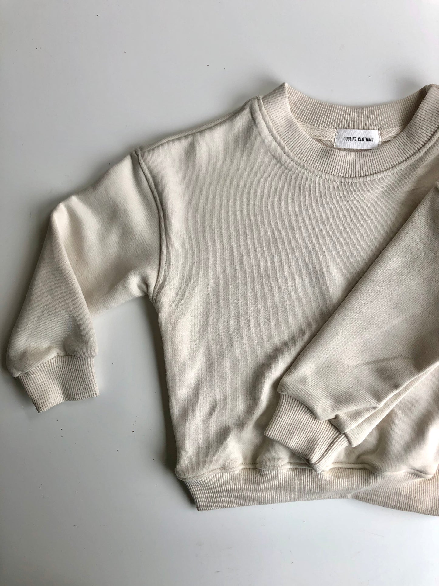 Exclusive Plain Oat Oversized Sweatshirt