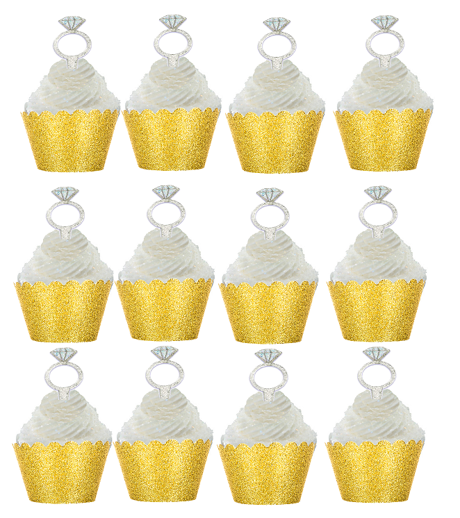 bridal shower cupcake toppers