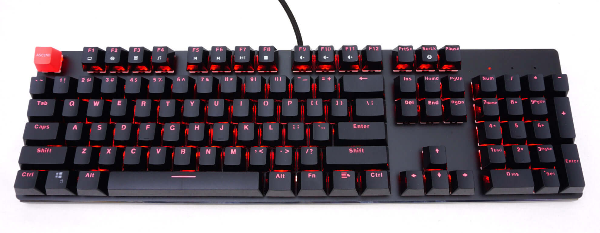 The GMMK customizable switch/keycap layout for gaming and work purposes.