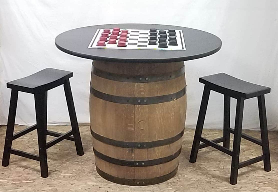 checkers bar stools