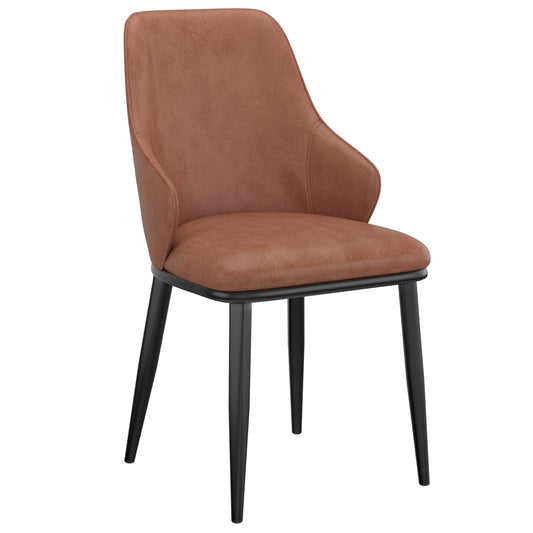 Leather Dining Chairs | Set of 2 | Kash Brown - Your Bar Stools Canada