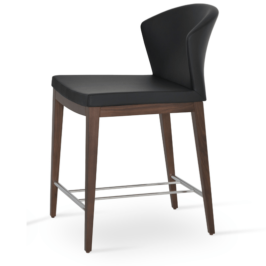 Black Low Back Counter Stools Capri - Your Bar Stools Canada