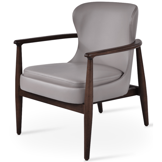 Grey Leather Armchair Bonaldo - Your Bar Stools Canada