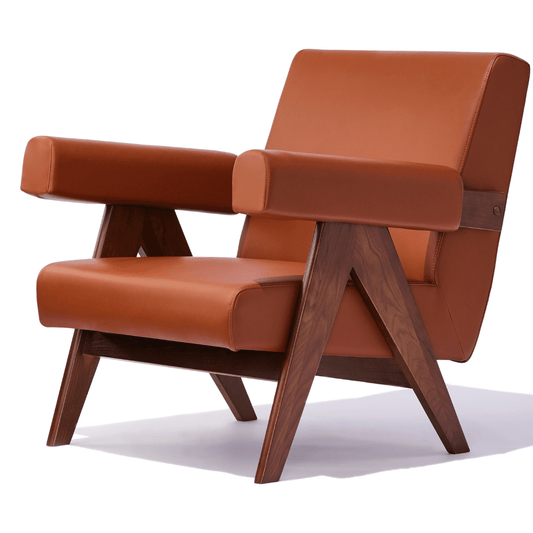 Pierre J Brown Soft Lounge Chair - Your Bar Stools Canada