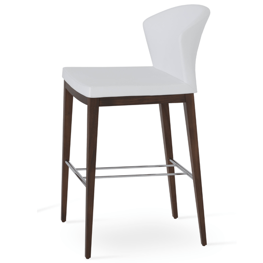 White Low Back Barstools Capri - Your Bar Stools Canada