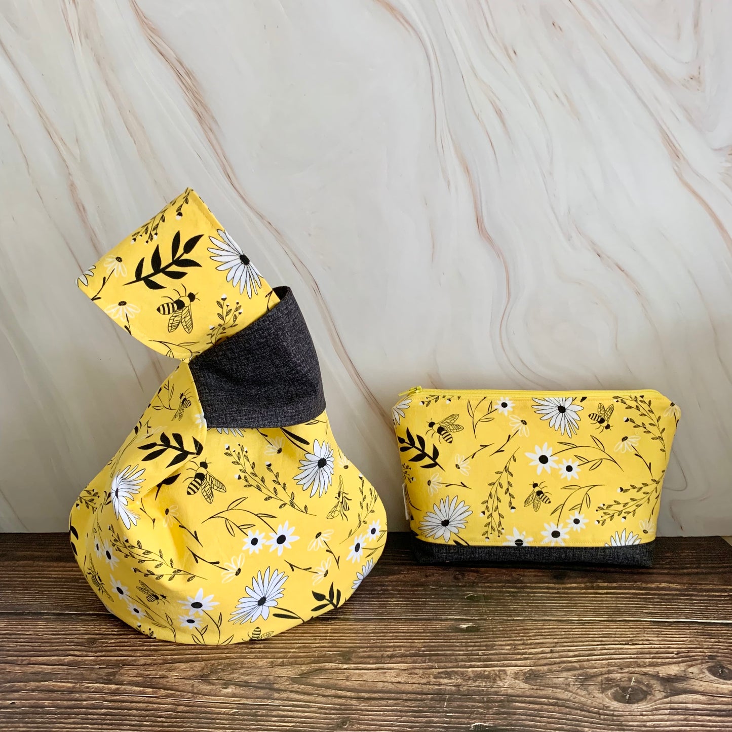 Foldable Knot Bags - Bee Themed