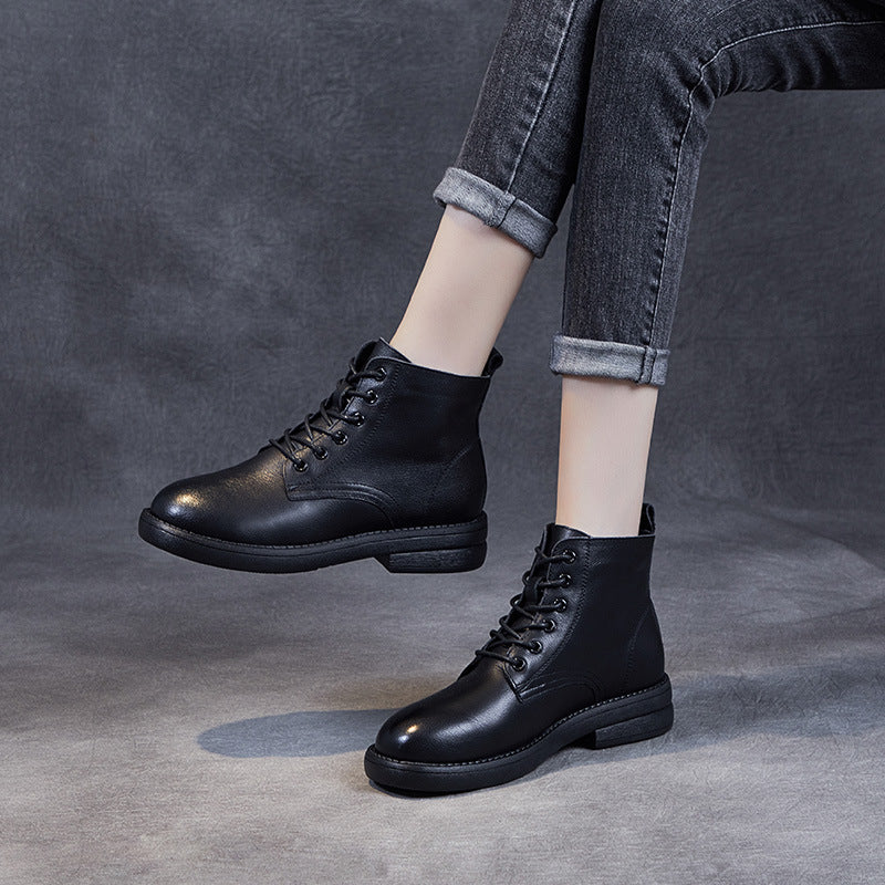 Botas planas casual sólido para mujer