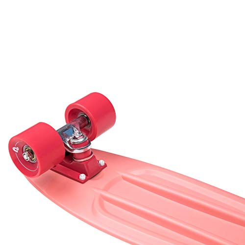 Retrospec Quip Skateboard 22.5 and 27 Classic Retro Plastic Cruiser Complete Skateboard with ABEC 7 Bearings and PU Wheels 