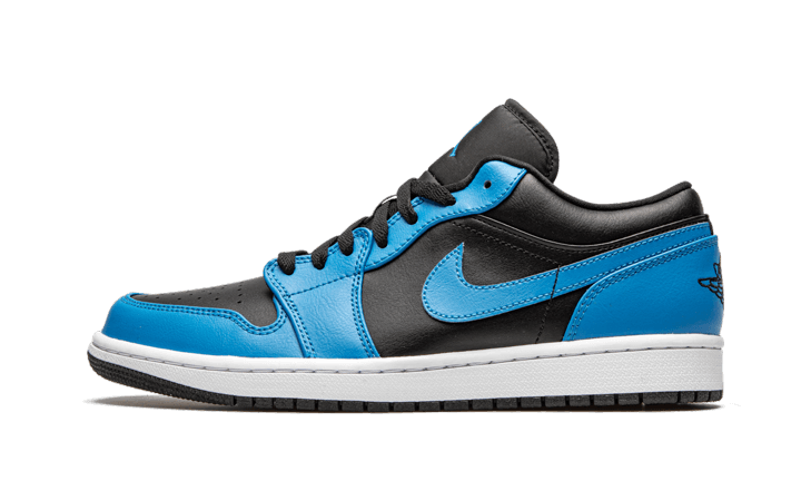 blue and black low jordan 1