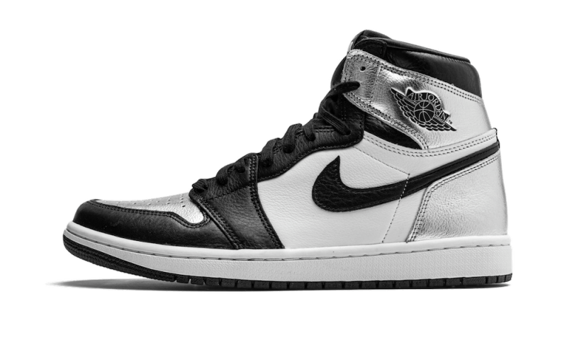 black silver air jordan 1