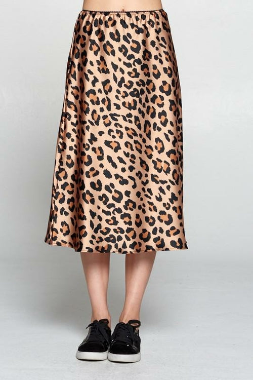 leopard print midi skirt glassons