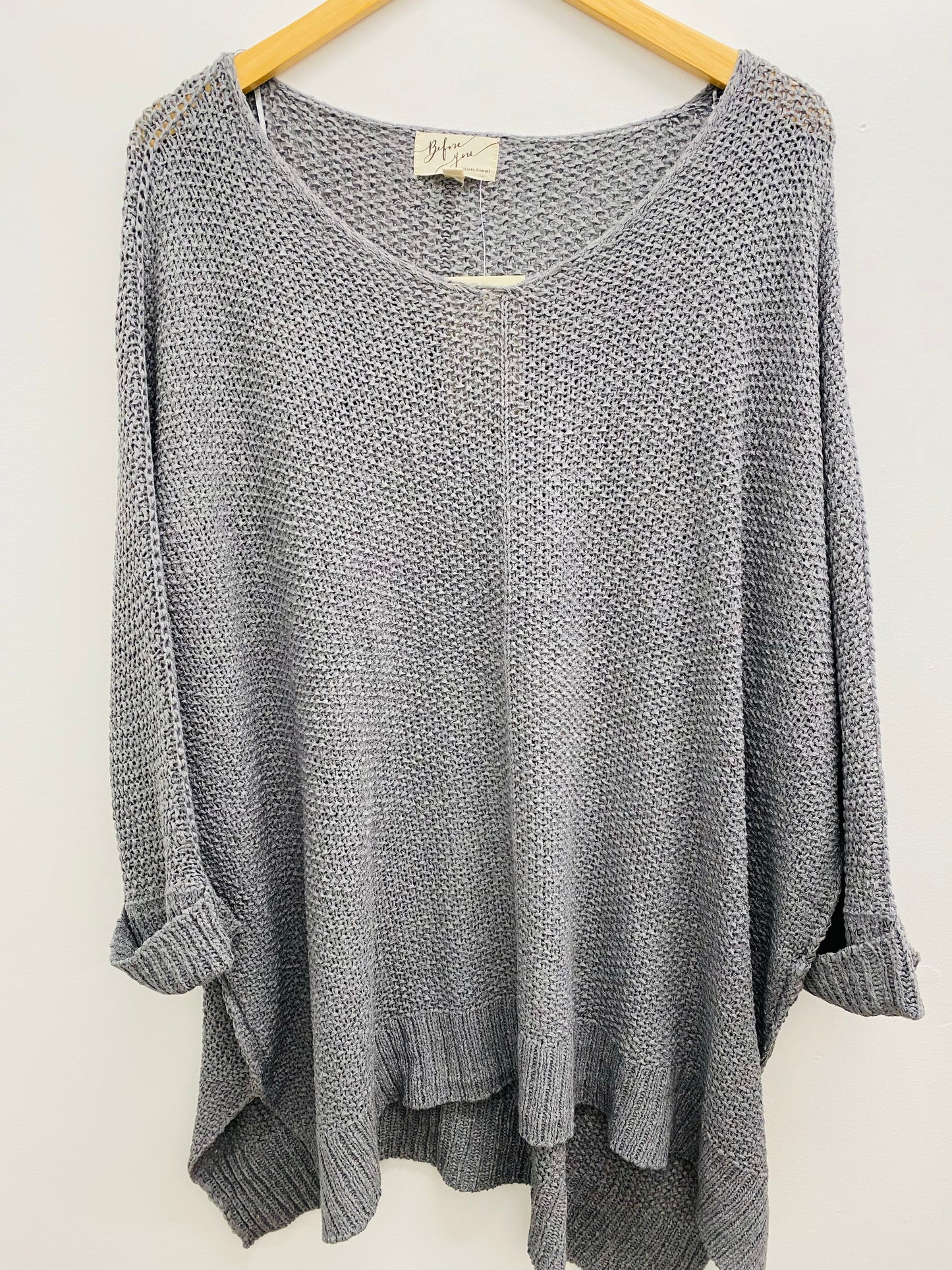 V-Neck Oversized Sweater | One Size
