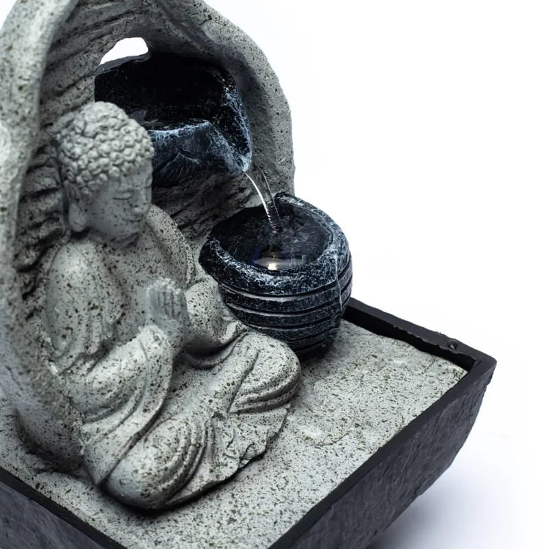 Agorà Import Fontana Zen Feng Shui in Poliresina Yoga Loto 