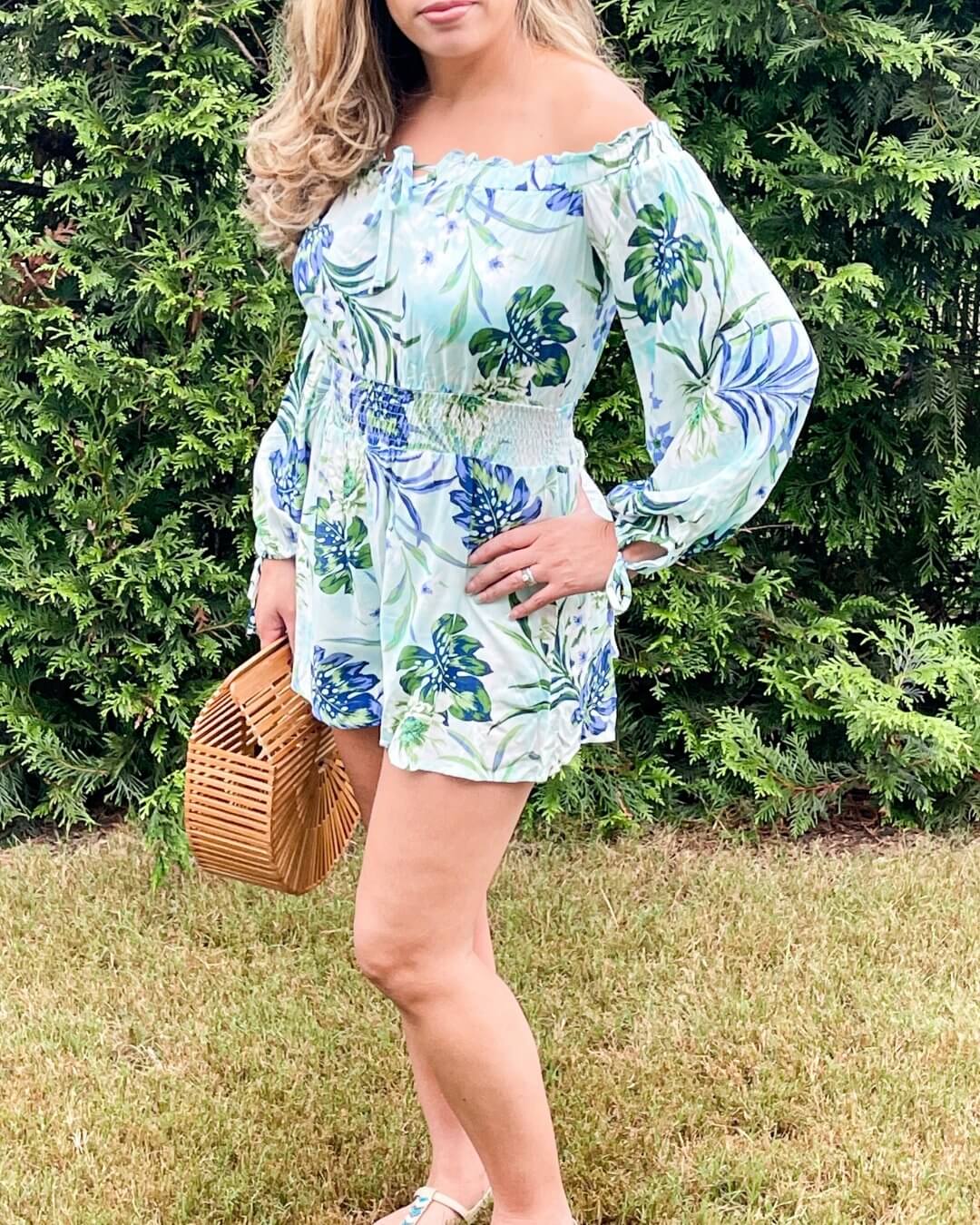 blue summer romper