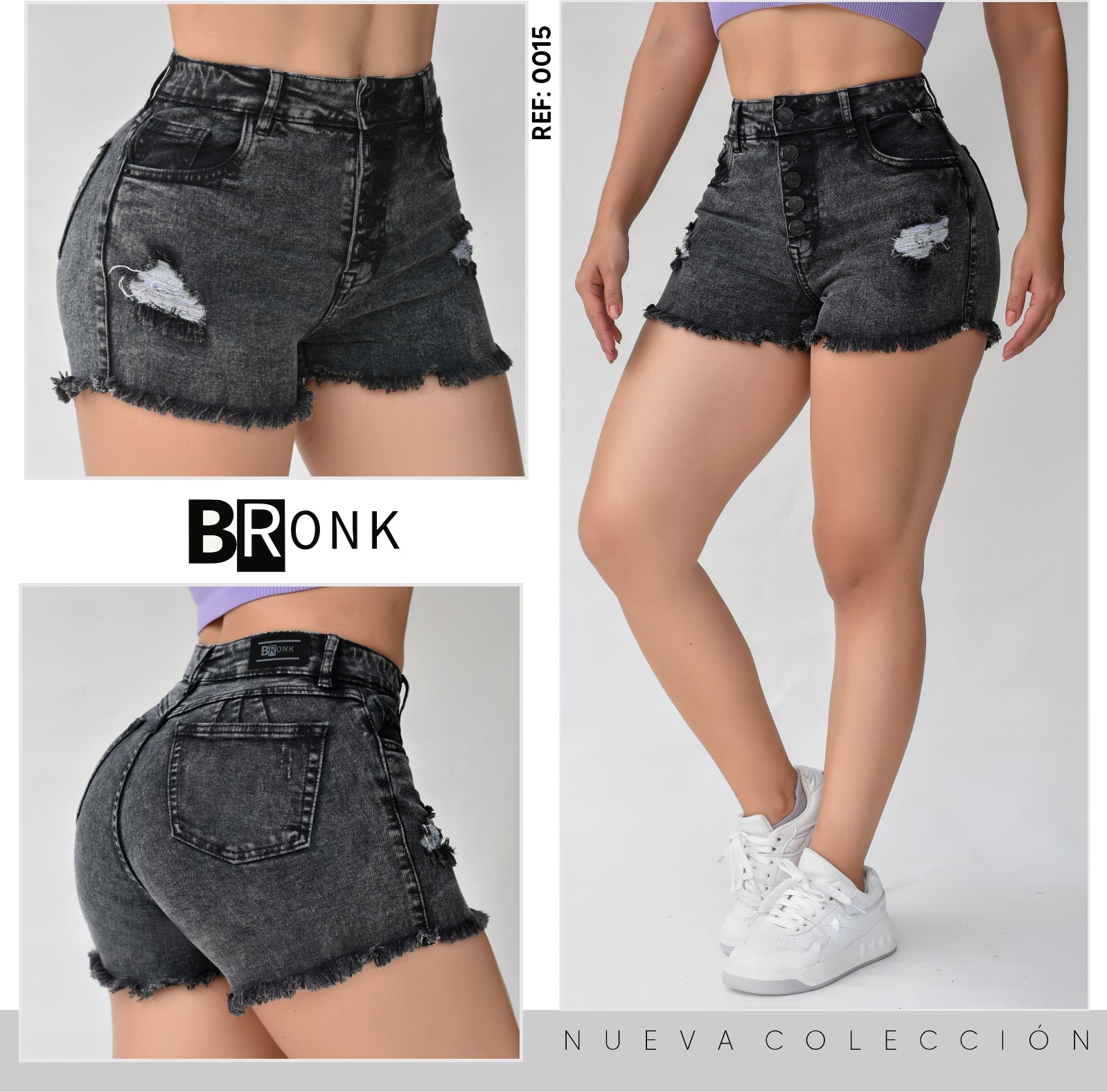 Short para Mujer Levanta Cola B-1385 - Jeans de Moda Colombia