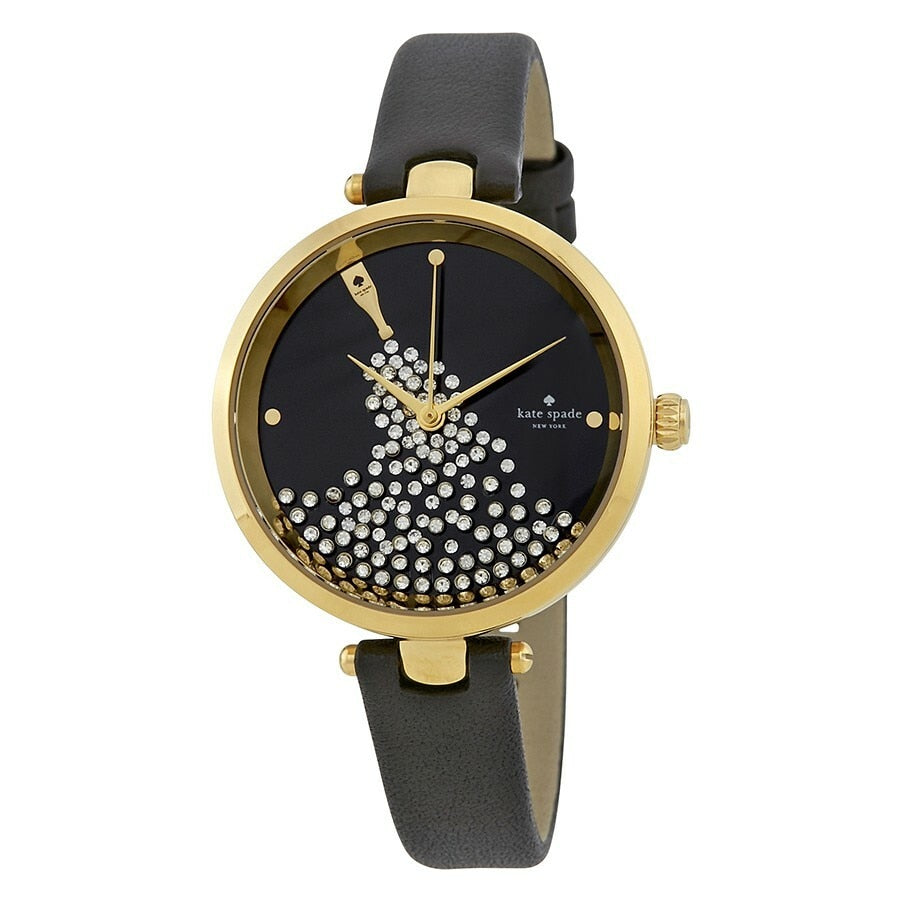 kate spade black and gold watch