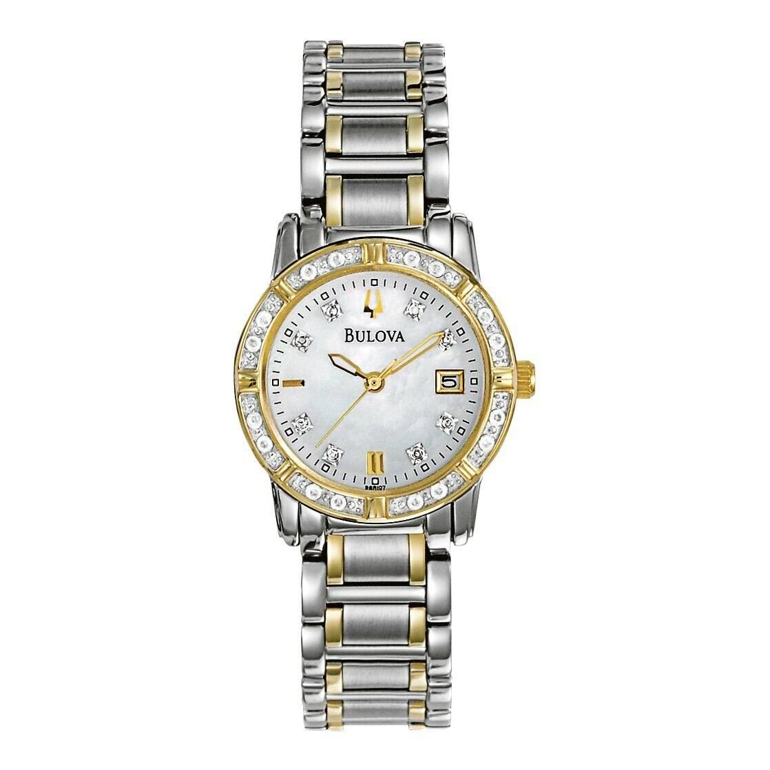 Bulova Diamond Accented Calendar 98R107 Womens Watch Watch Direct