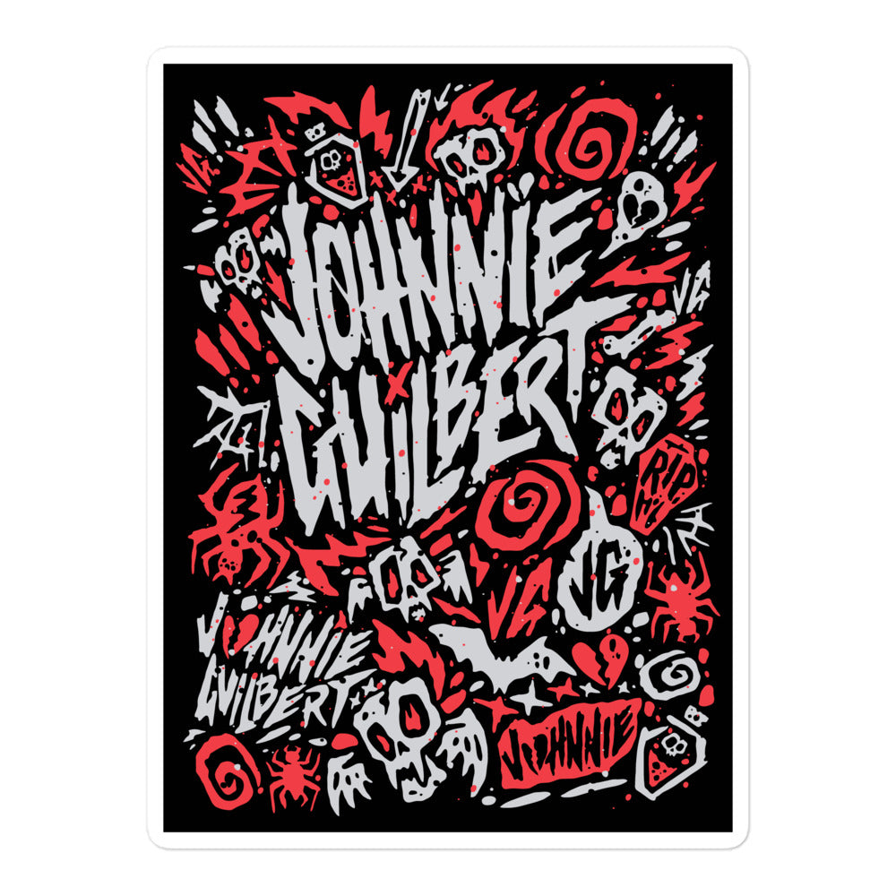 China Ontaarden beweging Johnnie Guilbert Red Logo Bubble-Free Stickers – JohnnieGuilbert