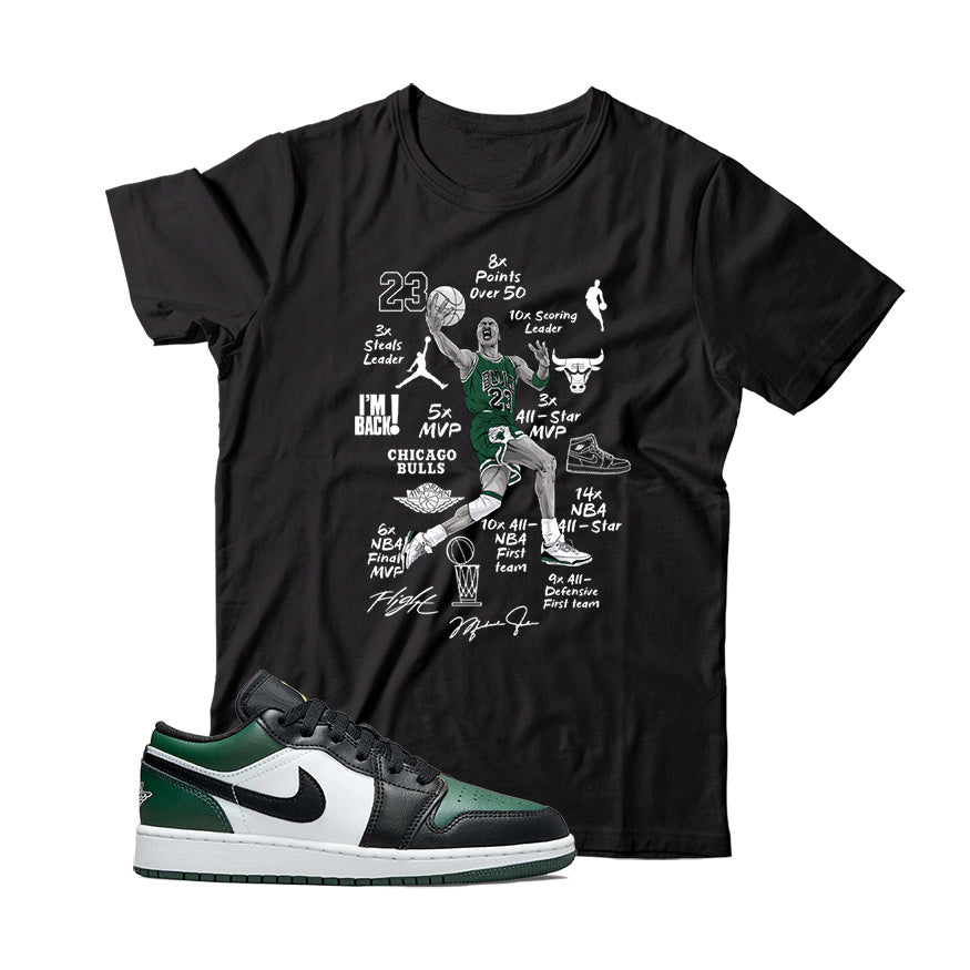 green and black jordan 1 shirt